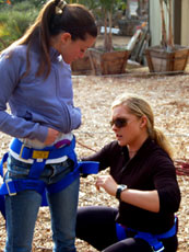 Getting ready for ropes course in Eating Disorder treatment