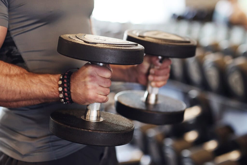 Fitness. Man in the gym